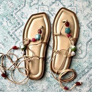 SCHUTZ Gem Tie-Up Sandals 🔥🔥🔥